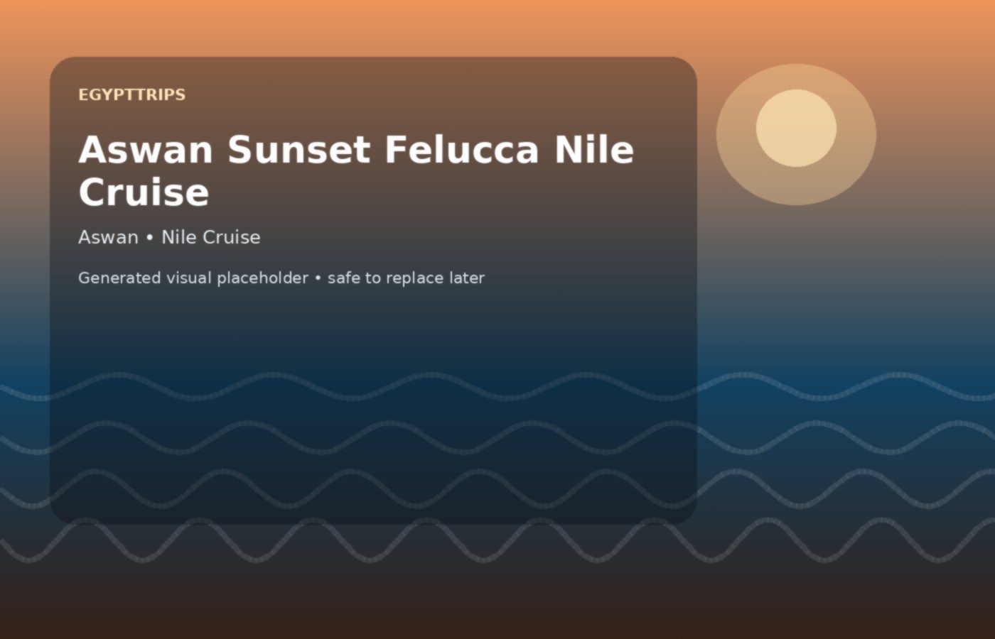 Aswan Sunset Felucca Nile Cruise