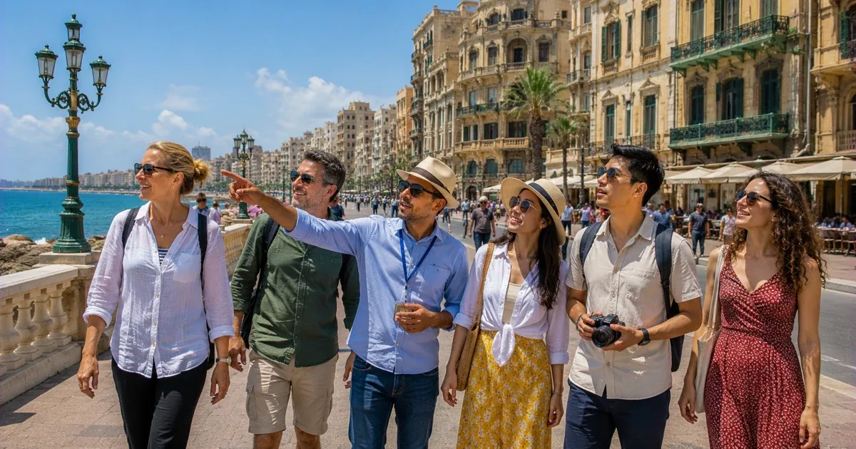 Heritage walking tour through historic Alexandria