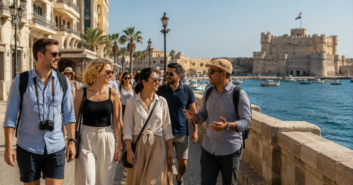Heritage walking tour through historic Alexandria