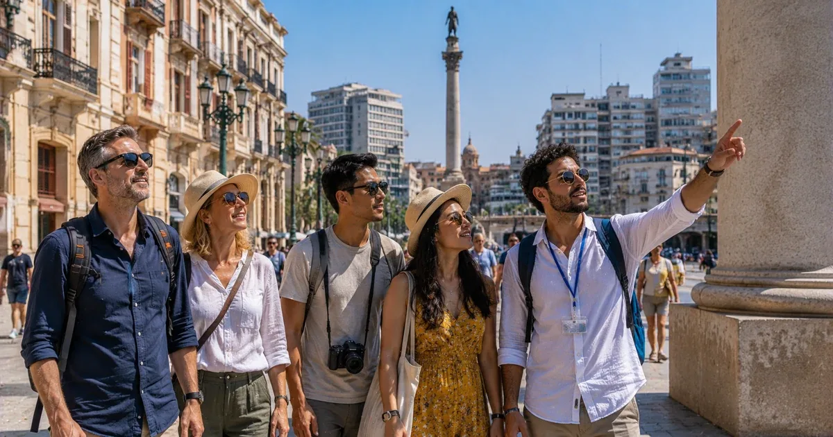 Heritage walking tour through historic Alexandria