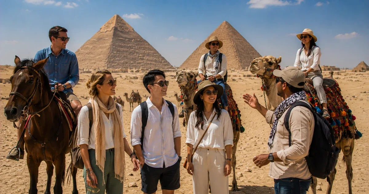 Heritage walking tour through historic Giza