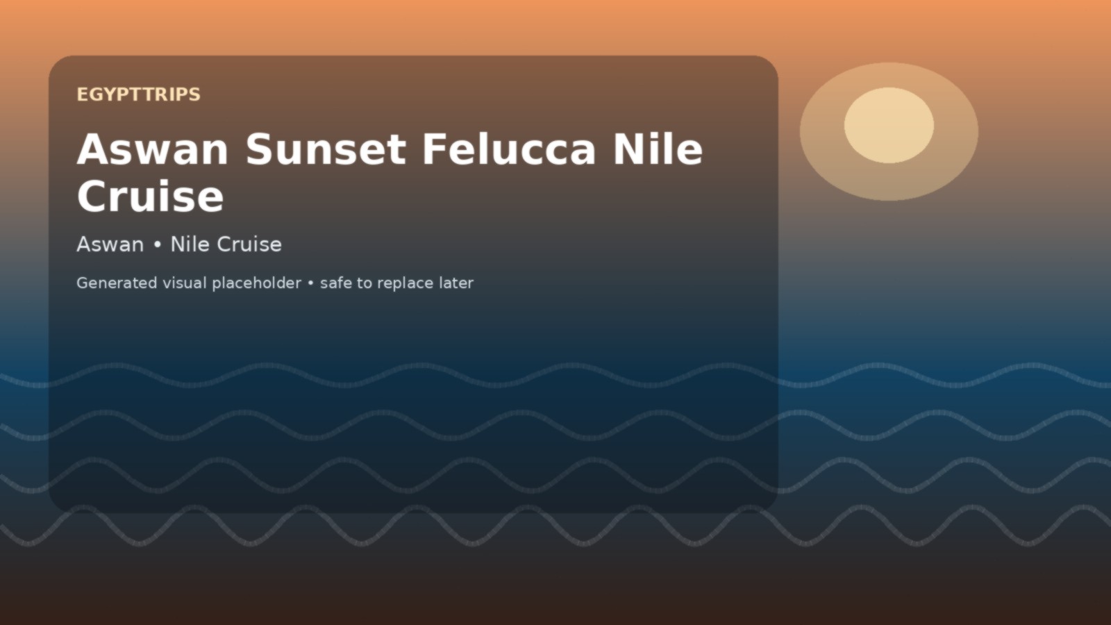 Aswan Sunset Felucca Nile Cruise